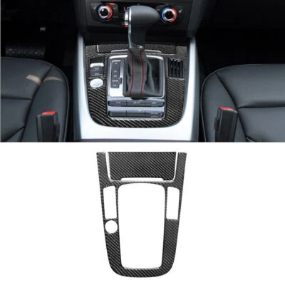 2Pcs For Audi Q5 2009-2017 Carbon Fiber Interior Console Gear Shift Cover Trim - Изображение 1 из 4