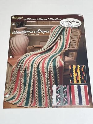 Southwest Stripes Mile A Minute Wonders Crochet Pattern Card Needlecraft Shop - Image 1 of 4