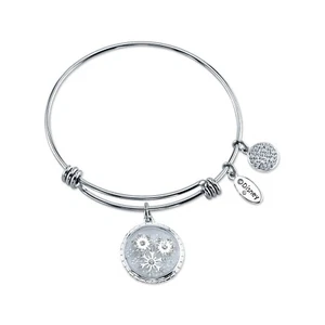 Disney Frozen II Bangle Silver Plated Cubic Zirconia Nature is Magical Bracelet - Picture 1 of 2
