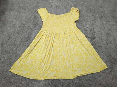 Lane Bryant Dress Womens 18/20 Yellow Convertible Off The Shoulder Tiered Midi - Image 1 of 4