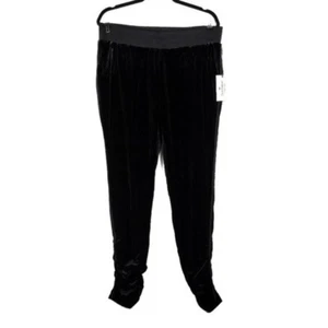Juicy Couture Damen Jogginghose schwarz Samt Velours gerafft Größe L Neu mit Etikett - Bild 1 von 7