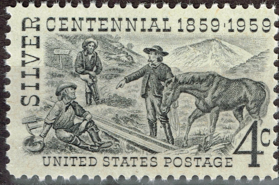 US Silver Mining Prospectors Horse stamp 1951 MNH A-17 - Image 1 of 1