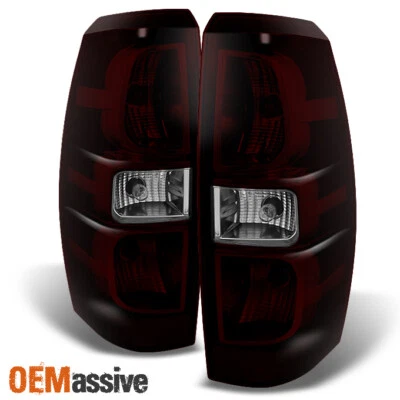 Fit 07-13 Chevy Avalanche Dark Red L+R Side Tail Lights Replacement - Imagem 1 de 4