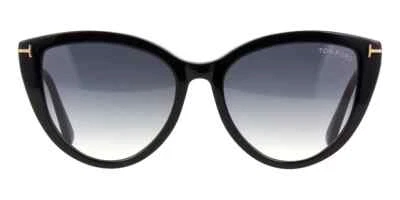 Tom Ford Isabella-02 TF915 01B Negro Ojo de Gato Plástico Gafas de Sol Marco 56-18-140 Foto 1 de 3