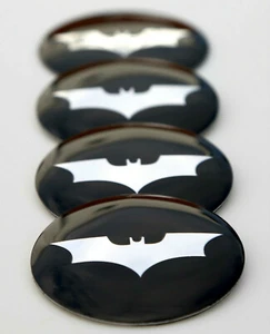 4x 56mm Batman Dark Knight Car Wheel Center Hub Caps Badges Emblem Decal Sticker - Picture 1 of 9
