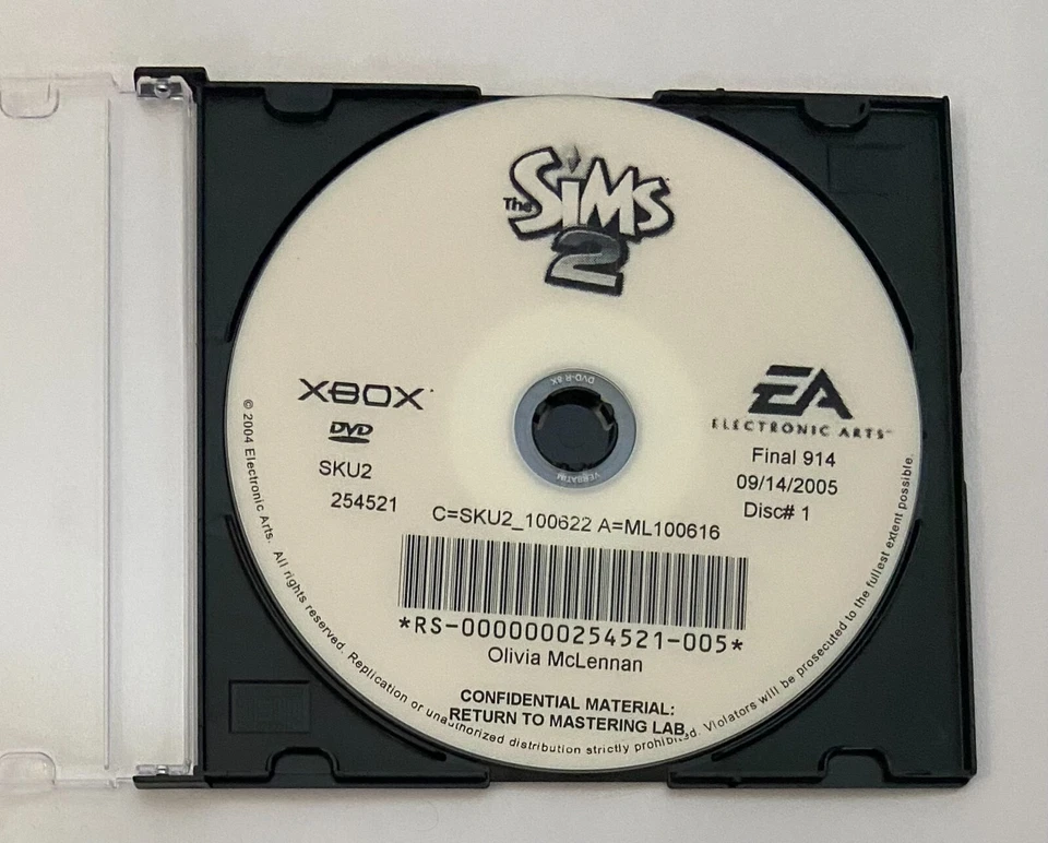 The Sims 2 Review Version - Microsoft Xbox 2005 Electronic Arts Pre-release code - Image 1 of 4