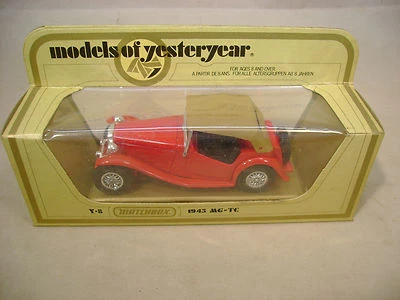 MATCHBOX LESNEY MODELOS DE ANTAÑO Y-8 ROJO 1945 MG TC CON TECHO BRONCEADO NUEVO EN CAJA Foto 1 de 3