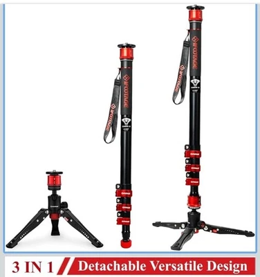 Monopod for Camera Cobra 3 A180T, 71" Aluminum Camera Monopod with Feet, Comp... - Image 1 of 4