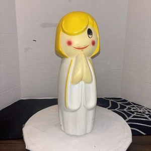 Vintage Christmas 1971 EMPIRE Blond ANGEL PRAYS Blow Mold Light  - Picture 1 of 5