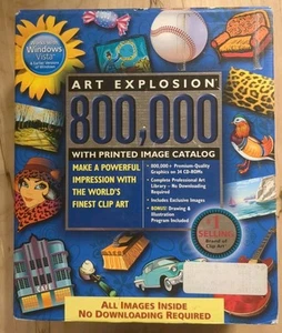 ART EXPLOSION 800,000 Clip Art World's Finest Clip Art Factory Image Catalog New - Picture 1 of 1