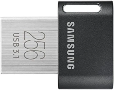 SAMSUNG MUF-256AB/AM FIT plus 256GB - 300Mb/S USB 3.1 Flash Drive, Gunmetal Gray - Image 1 of 4