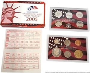 2005-S United States Mint Silver Proof 10 Coin Set - Picture 1 of 5