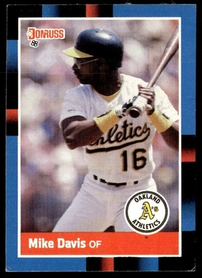 1988 Donruss Mike Davis Oakland Athletics #281 - Image 1 of 2
