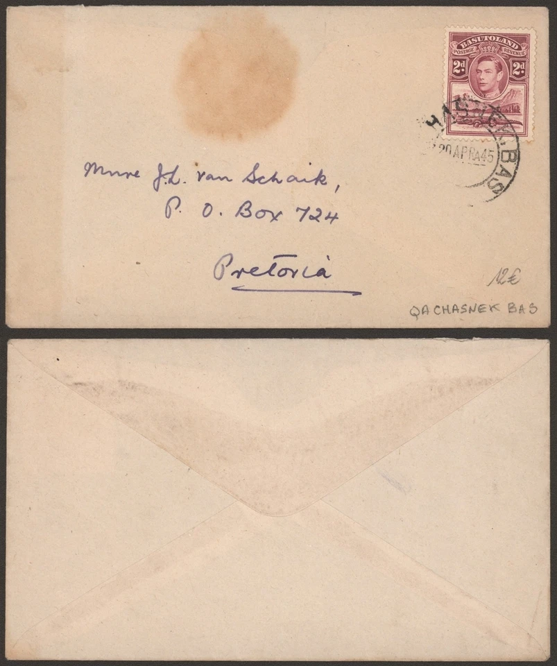 Basutoland 1945 - Обложка для Претории D738 - Изображение 1 из 1