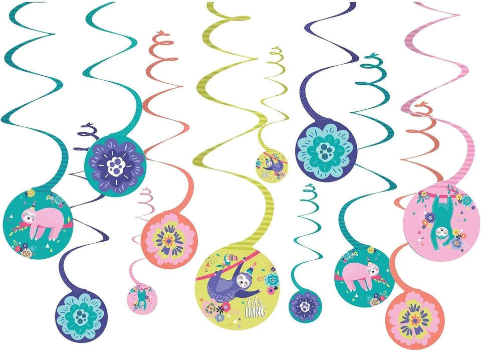 Ленивец животное джунгли милый детский день рождения вечеринки вися вихрь украшения - Изображение 1 из 1