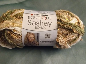 Hilo Red Heart Boutique Sashay BOHO 3,5 OZ pandereta lentejuelas doradas metálicas - Imagen 1 de 4