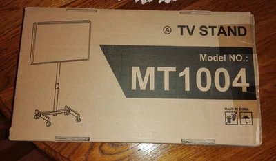 Modern Rolling TV Stand for 13 to 50 inch TVs Tilt Metal TV Stand Wheels - Image 1 of 3