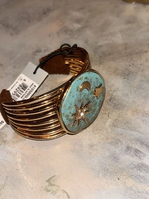 Brazalete Robert Lee Morris - Estrella y Luna Turquesa Metal Foto 1 de 4