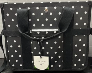 Kate Spade New York x Target gepunktet Canvas Auto Organizer Tragetasche schwarz/weiß - Bild 1 von 3