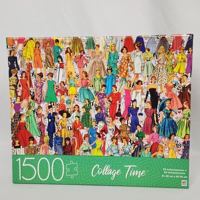 New MB Puzzle Collage Time "Fashion Memories" 1500 pc 32"x24" - Image 1 of 4