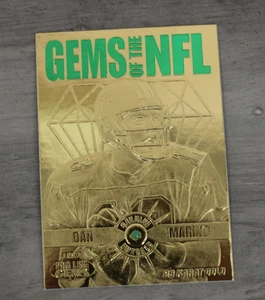 1997 Pro Line Gems of the NFL 23 Karat Gold Dan Marino Miami Dolphins - Picture 1 of 2