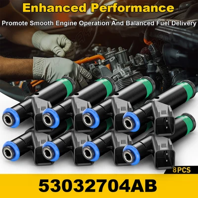 Nuevo juego de actualización de 8 inyectores de combustible para Dodge Dakota 2001-2007 4,7 L Foto 1 de 4