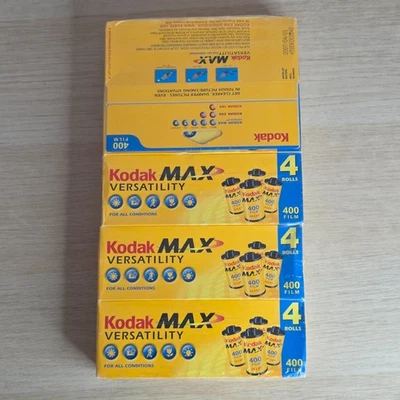 Kodak Max 400 35mm Film Bulk Lot 5 x 4 Roll Packs Sealed ISO 400 New Old Stock - Image 1 of 4