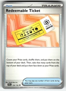 Pokemon SV09 Journey Together Card Redeemable Ticket 156/159 - Picture 1 of 4