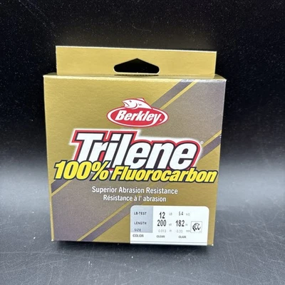 Berkley Trilene 100% Fluorocarbon 12lb Test Fishing Line 200yd Spool Clear - Image 1 of 3
