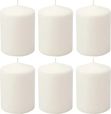 Velas de pilar alto blancas sin perfume, pilares de vela de 35 horas, perfectas para Foto 1 de 4