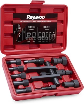 REYWOO Motorcycle Wheel Bearing Puller Set, 10 Piece Blind Hole Bearing Puller Tool Kit