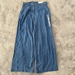 Neu mit Etikett American Eagle Hose weites Bein Lyocell Damen 4 27 Chambray - Bild 1 von 9