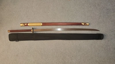 Espada Larga China Miao Dao Sable Wushu Entrenamiento Hoja de Acero Sin Afilar Foto 1 de 2