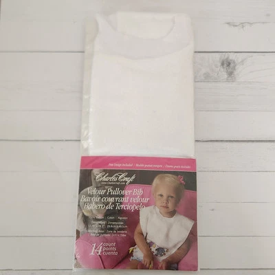 Babero de bebé punto de cruz contado CHARLES CRAFT - jersey BABERO 14 unidades Foto 1 de 3