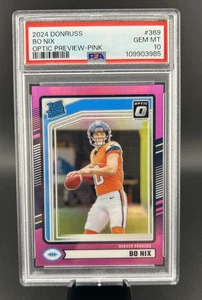 2024 Panini Donruss #369 BO NIX Rookie RC Optic Preview Pink Prizm PSA 10 - Bild 1 von 2