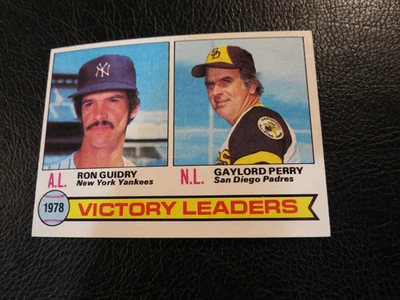 Juego de béisbol 1979 Topps #5 1978 Victory Leaders, Guidry/Perry, excelente/excelente Foto 1 de 3