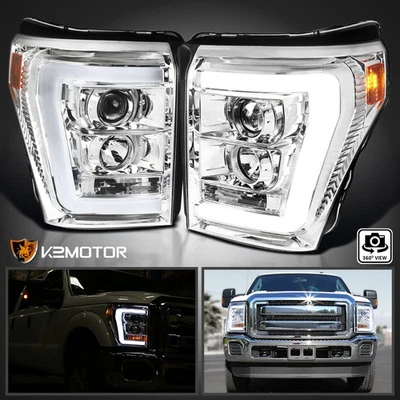 Fits 2011-2016 Ford F250 F350 F450 F550 Super Duty Projector Headlights LED Bar - Image 1 of 4