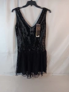 Kate Moss Topshop schwarz Pailletten Kleid Größe 12 - Bild 1 von 12