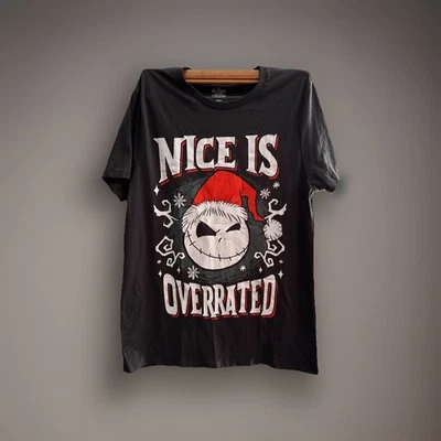 Disney Tim Burton Pesadilla antes de Navidad / Talla L / Negro / Algodón Nuevo con etiquetas Foto 1 de 4