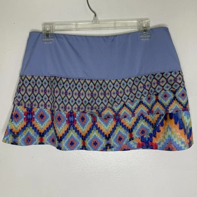 Falda Lucky in Love Mujer Grande 12 Púrpura Multicolor Geométrica Tenis Volantes Foto 1 de 4