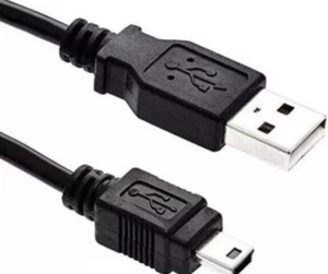 Cavo cavo alimentazione dati/caricabatterie USB 2m nero per navigatore satellitare GPS TomTom GO 720 - Foto 1 di 5