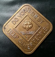 Usa Bsa Cub Scouts Medal *Do Your Best/Help Other People* 14.34 Grams 41.3 Mm!