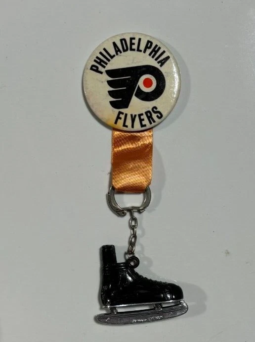 PHILADELPHIA FLYERS STANLEY CUP CHAMPIONS SKATE+PINBACK/BUTTON MINT NEW - Image 1 of 1