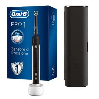 ORAL-B PRO 1 750 SPAZZOLINO ELETTRICO RICARICABILE + CUSTODIA VIAGGIO IN REGALO  - Immagine 1 di 4