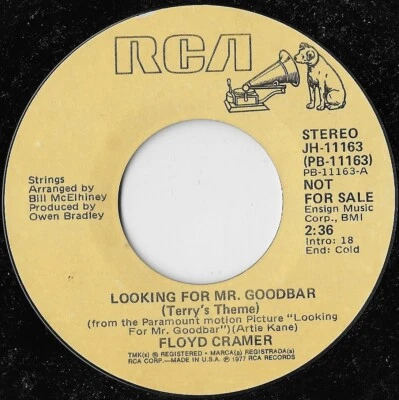 Looking For Mr. Goodbar (Terry's Theme) / Floyd Cramer  (Mono/Stereo) (Promo) EX - Image 1 of 2