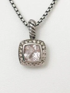 David Yurman Morganite and Diamond Necklace - Picture 1 of 3