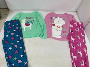 CozyJams 2 PJ sets, Long sleeve 4 pieces,Colorful Llamas 2T New - Picture 1 of 7