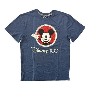Disney Unisex Kids Tee Shirt 100th Anniversary Graphic Short Sleeve Crewneck - Picture 1 of 2