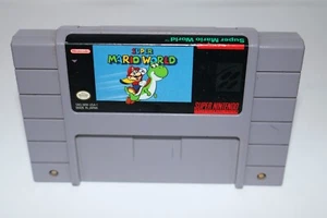 Super Mario World (Super Nintendo, 1991) SNES Authentic Cartridge With Booklet - Picture 1 of 7