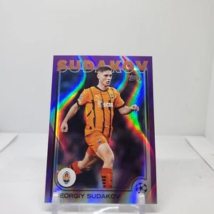 2024-25 Topps UEFA Georgiy Sudakov Shakhtar Donetsk Purple Lava Foil - Picture 1 of 2